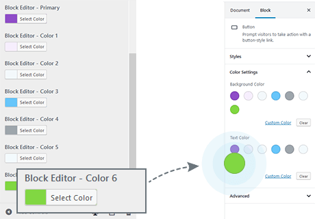 Set Custom Colors for the Editor Color Palette